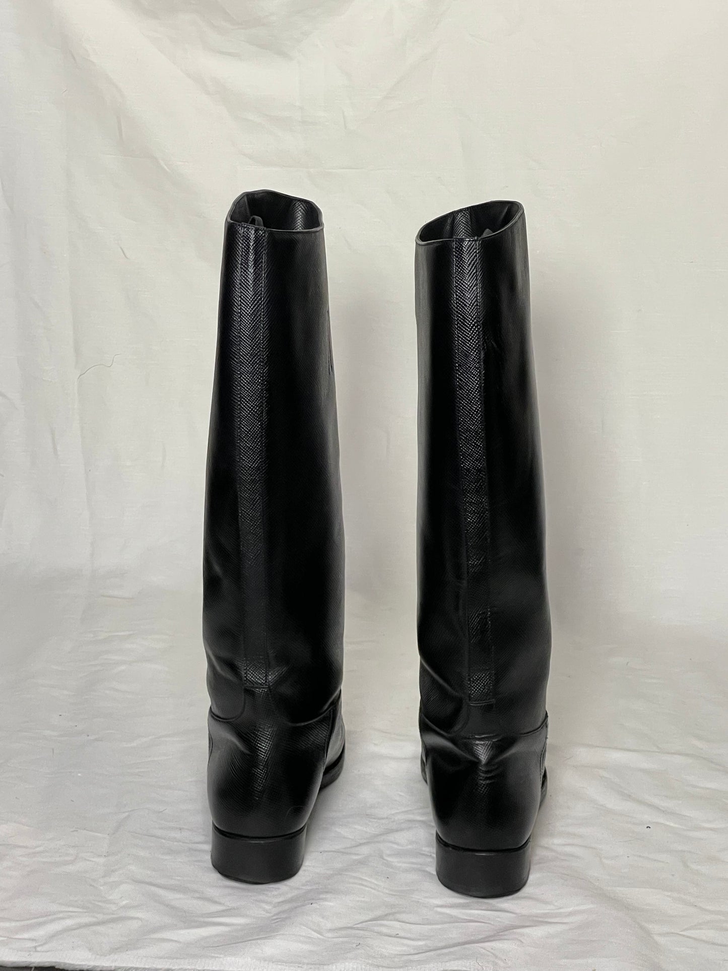 Prada Black Leather Boots