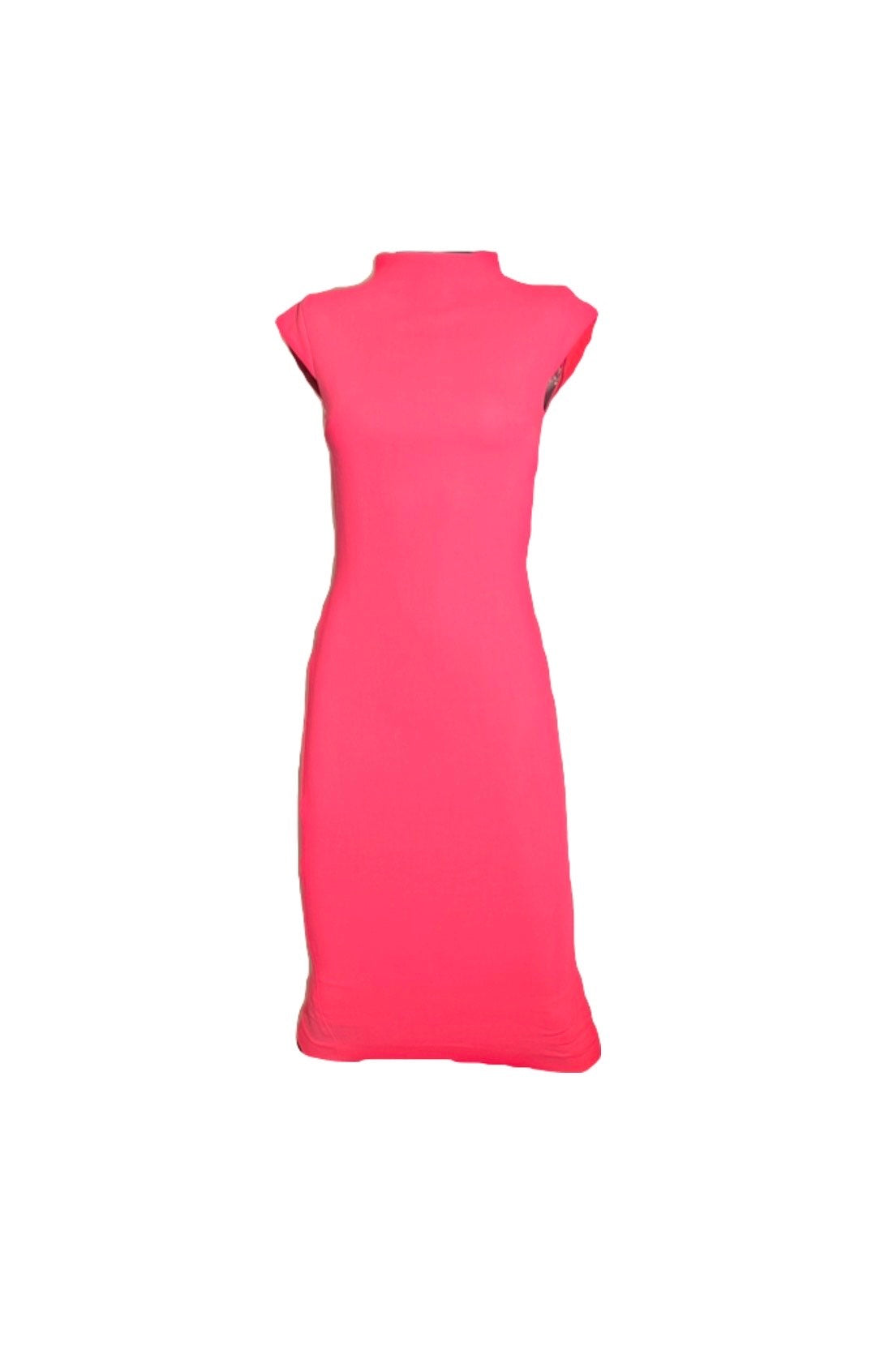 Pink Fitted Sleeveless Dress