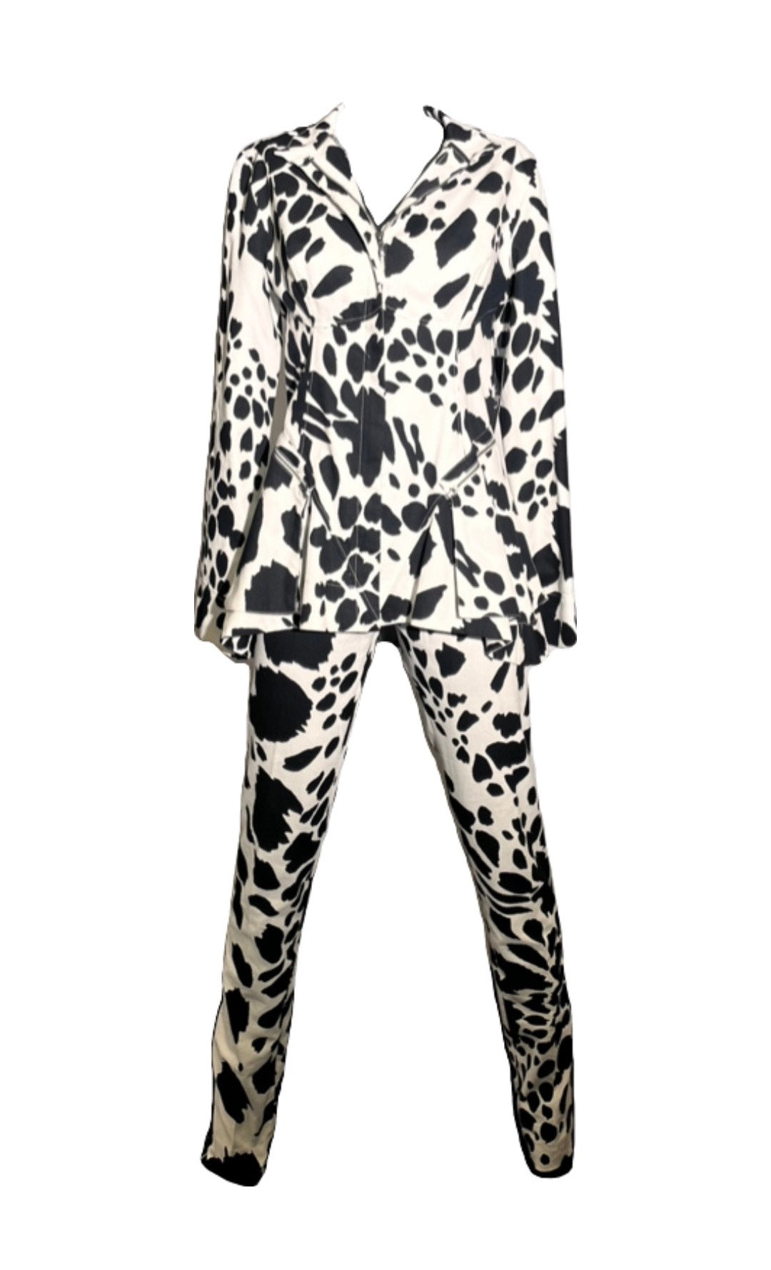 Black and White Printed Pants