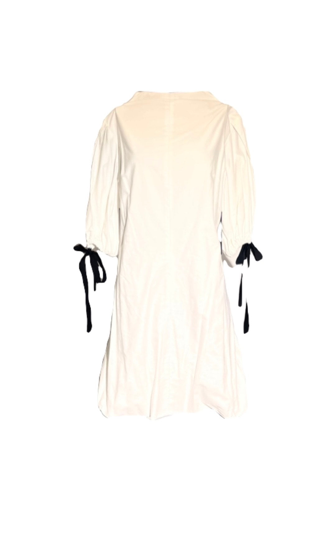 High Neck Bubble Hem with Bowtie Ribbon