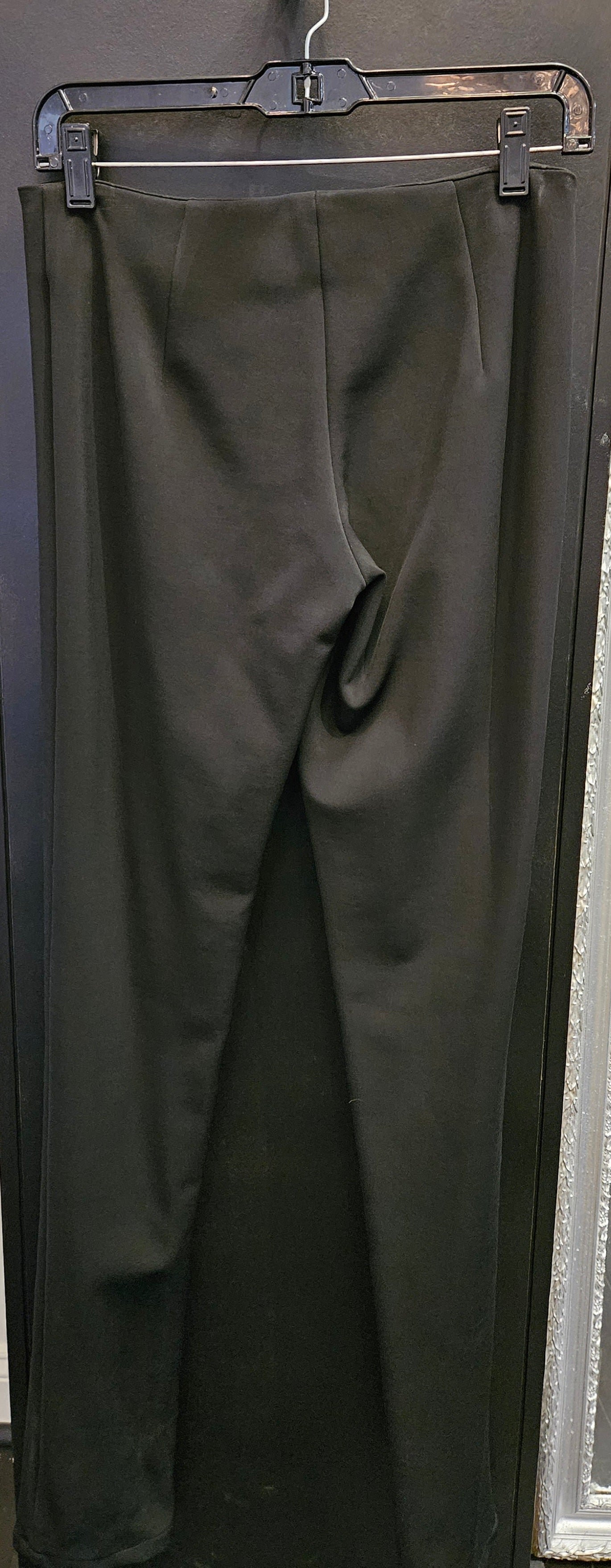 Black Waistless Lycra Straight Leg Pants