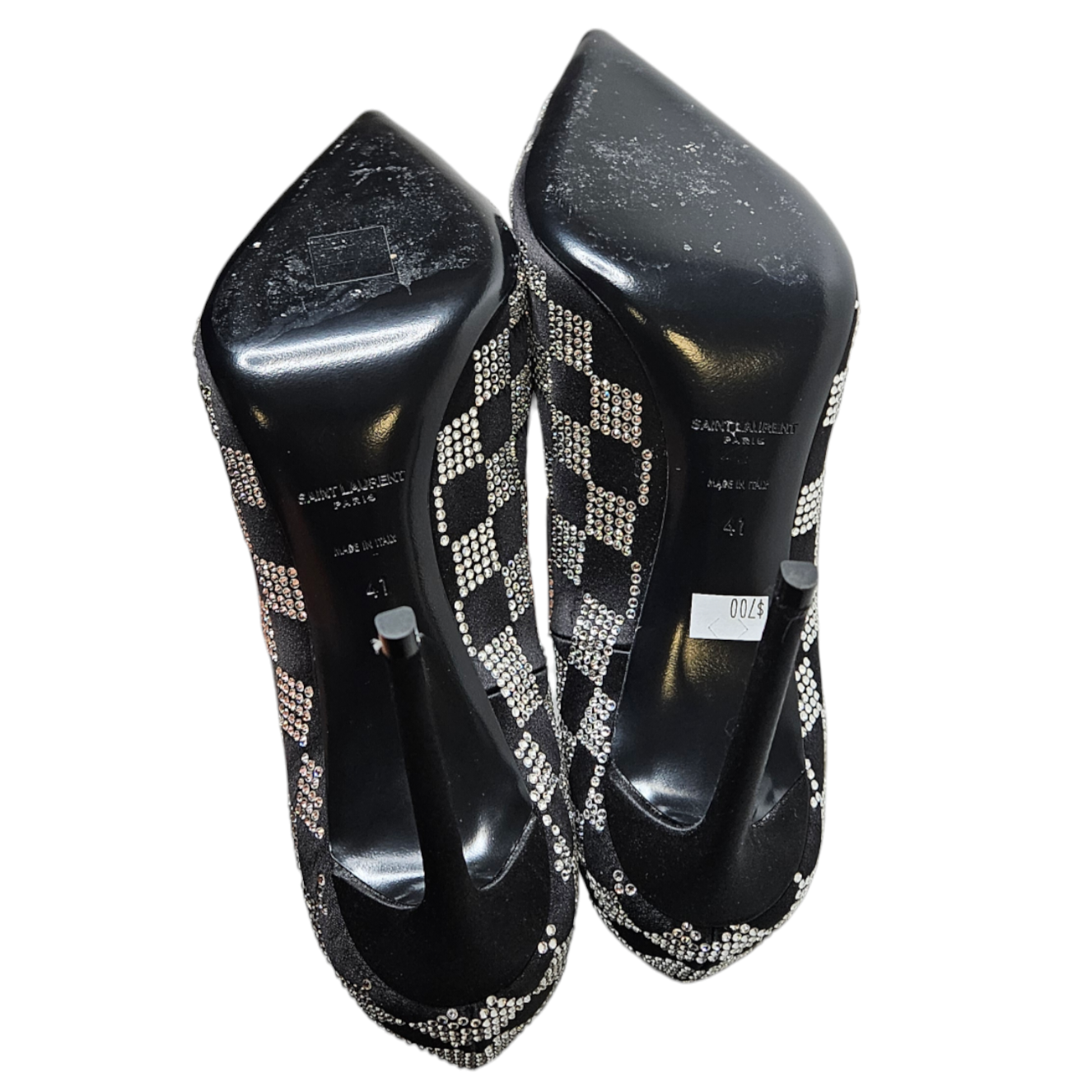Yves Saint Laurent Checkered Studded Pump