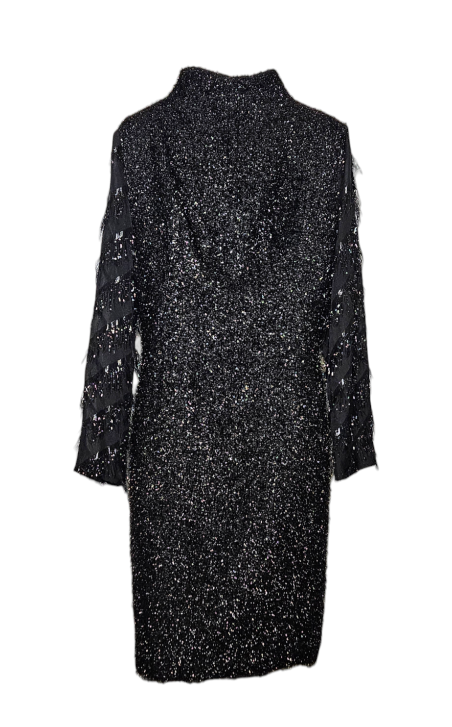 Black Luxe with diagonal Shimmer sleeves