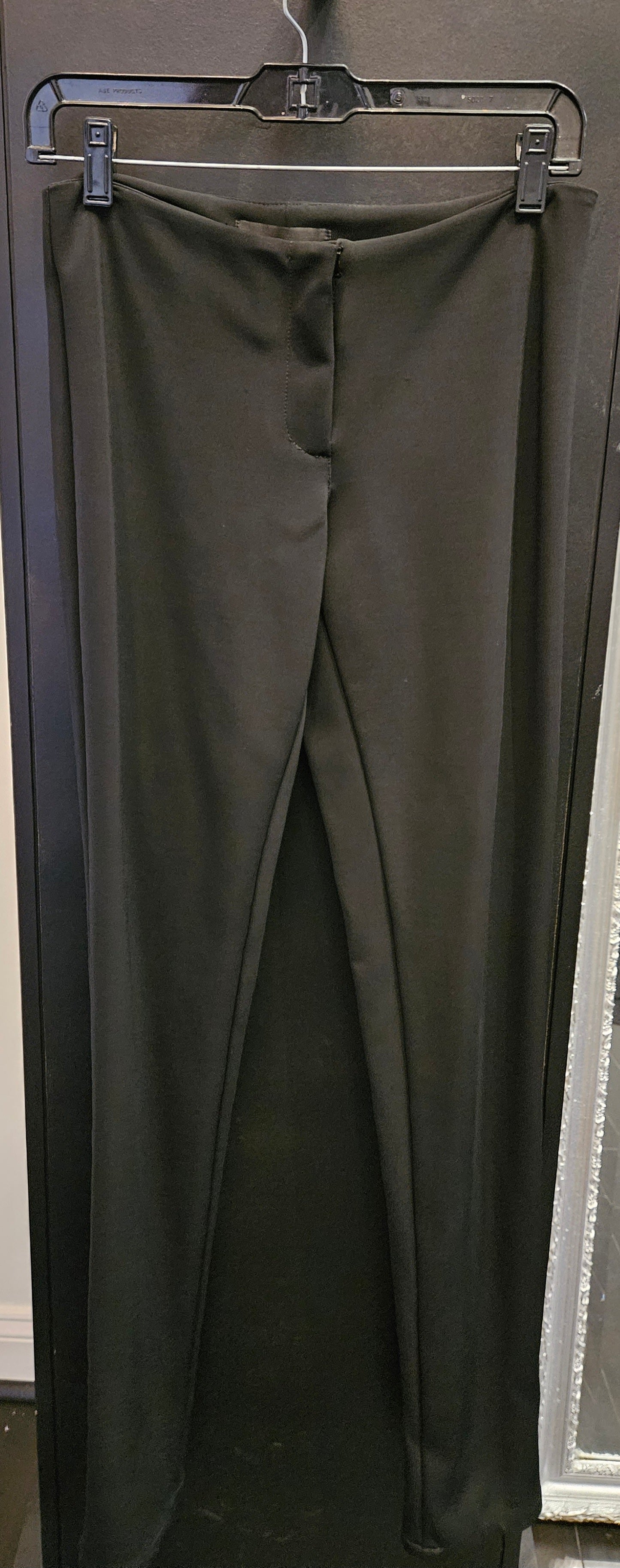 Black Waistless Lycra Straight Leg Pants