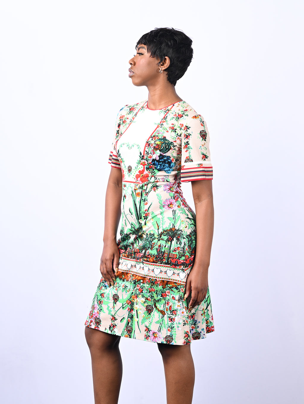 Printed Floral Jersey dress
