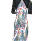 Kaleidoscope Printed Semi Fitted Scuba Dress with Novelty Lace Sleeves