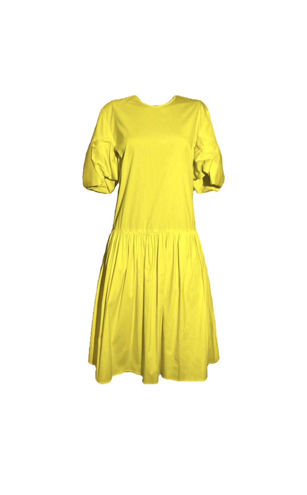Yellow Fitted and Flare Dress