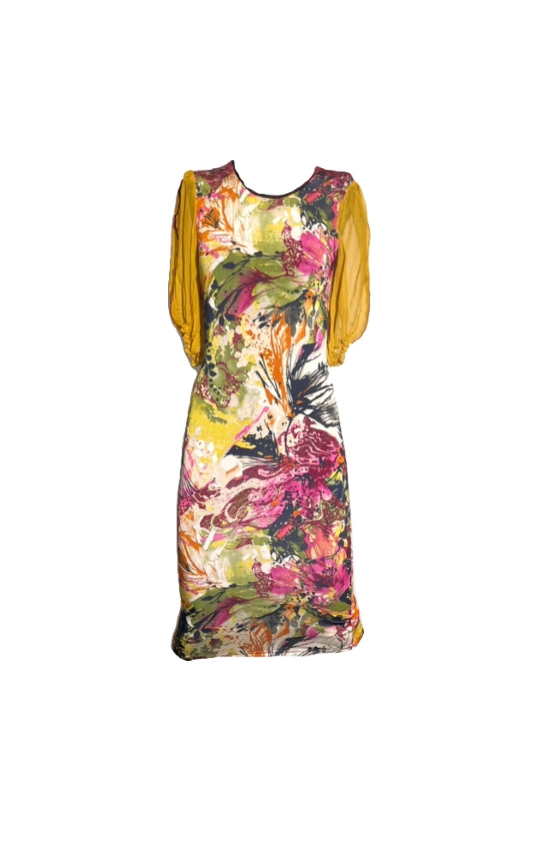 Multicolored Fitted Bodycon Dress