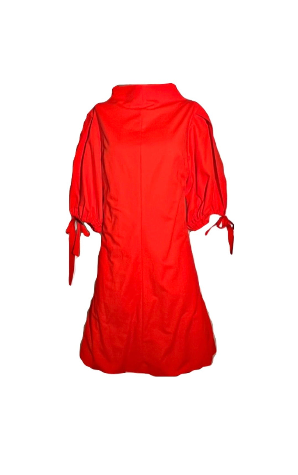 High Neck Bubble Hem with Bowtie Ribbon
