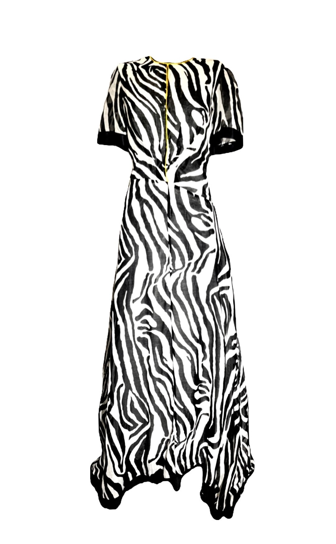 Floor Length Zebra Print Dress