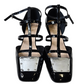 Christian Dior Square Toe Flat with Metal Toe Detail