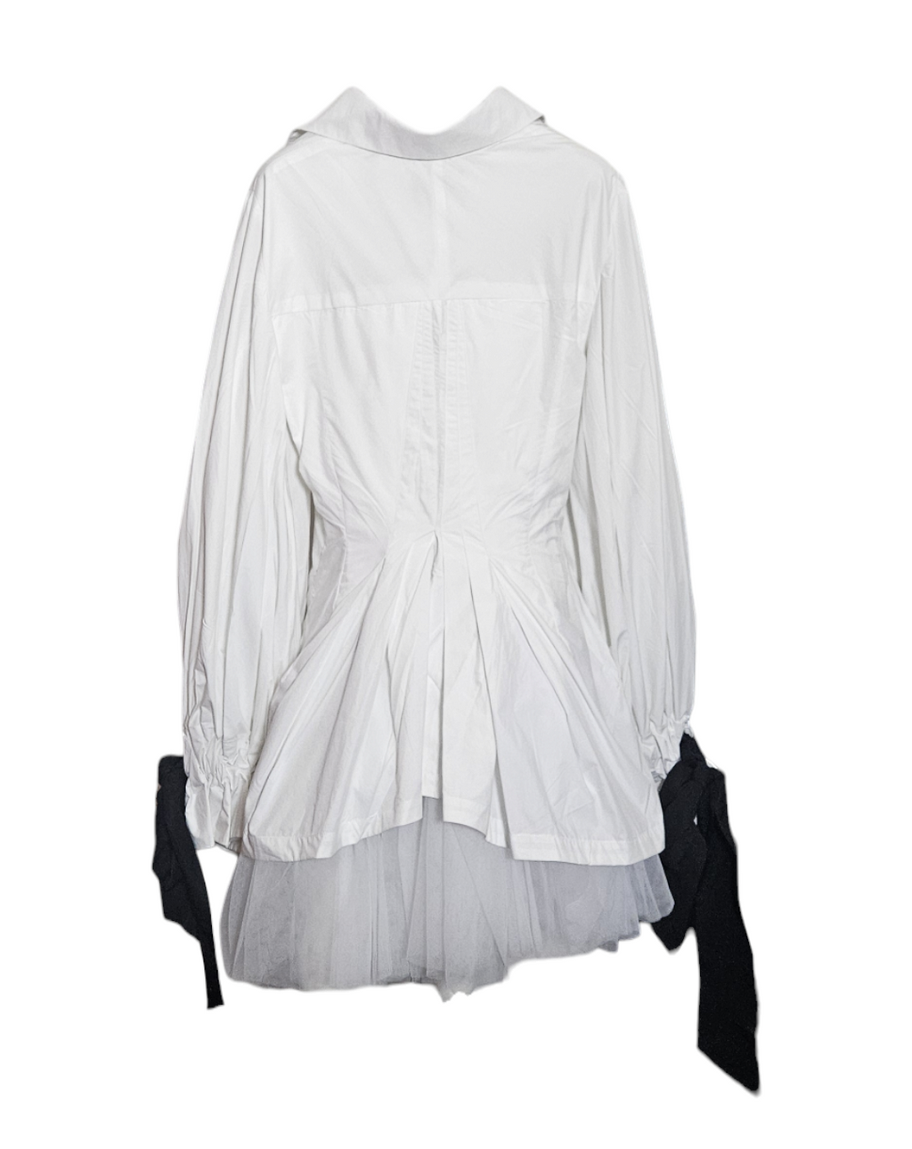White Shirt w/Black Ribbon at wrist