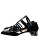 Christian Dior Square Toe Flat with Metal Toe Detail