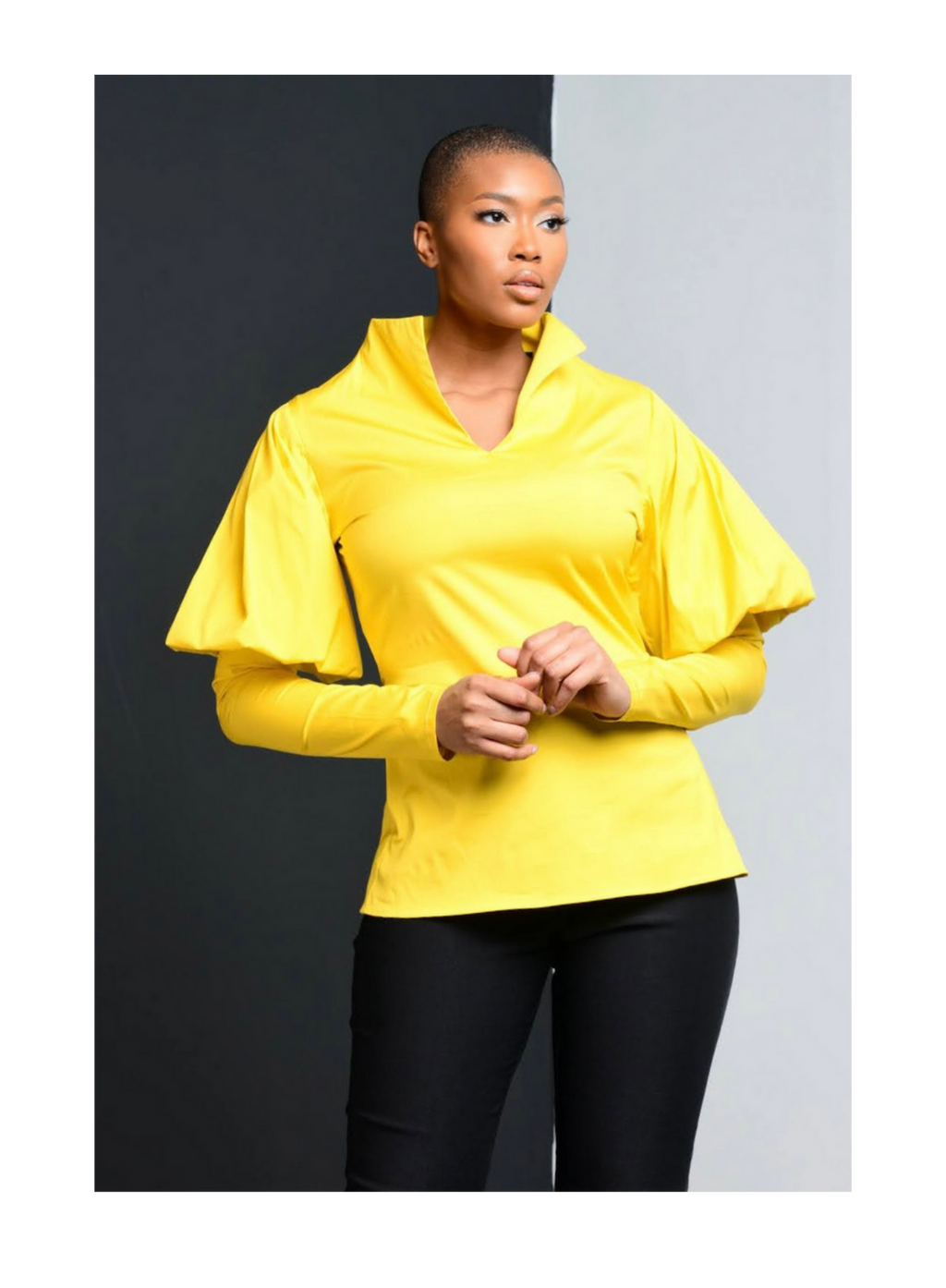 Slit Front Cotton Shirt